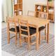 Hallowood Furniture - Waverly Oak Small Dining Table and Chairs Set 4, Kitchen Table (120x70cm) & Ladder Back Solid Oak Chairs with Charcoal Seat,