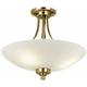 Semi Flush Ceiling Light Antique Brass Glass 3 Bulb Feature Lamp Holder Fitting