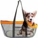 Héloise - Pet Mesh Purse Cat Dog Carrier Foldable Shoulder Bag for Puppy Small Cat (Orange)