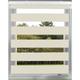 Zebra Roller Blind 60 x 165cm Light Filtering Adjustable Blinds - Cream - Cream