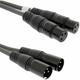 Loops - 5m Twin 3 Pin xlr Male Plug to 2x xlr Female Socket Cable Audio Mic Mixer Amp