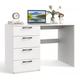 4 Drawers Computer Desk Modern Writing Desk Compact Laptop pc Table Workstation