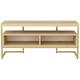 Merrion 110 Cm Wide Modern tv Stand tv Unit tv Cabinet Storage With Open Shelves - Gold And Oak - Gold and Oak - Decorotika