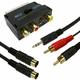 10M pc Laptop To tv Cable Kit s Video & 3.5mm Audio To 2 rca Phono Scart Lead