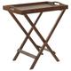 Modern Outdoor Acacia Wood Tray Coffee Table Removable Top Dark Wood Amantea - Dark Wood
