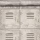 Superfresco Easy Grey Metal Effect Lockers Textured Wallpaper - Grey - Graham&brown