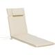Outsunny - Garden Sun Lounger Chair Cushion Reclining Relaxer Indoor Outdoor Cream - Cream
