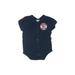 Majestic Short Sleeve Onesie: Blue Solid Bottoms - Size 6-9 Month