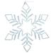 Vickerman 24" Pure White LED Star Twinkle Ropelight Snowflake