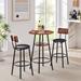 Round 2-Person Fixed Dining Table Set 3-Piece Particle Board Bar Set