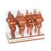 Vickerman 7" Burnished Orange 4-Finish Finial Ornament, 8 per Box