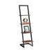 4-Tier Ladder Bookshelf Metal Frame Black and Cherry - 52 x 63