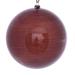 Vickerman 6" Copper Wood Grain Ball Ornament, 3 per Bag - Gold