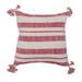 Vickerman 16" x 16" Red Stripe Cotton Pillow