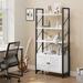 5-Tier Bookshelf with 1 Drawers Etagere Bookcase White - 52 x 63