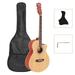 Mairbeon Glarry GT501 40 inch Spruce Front Cutaway Folk Guitar with Bag & Board & Wrench Tool Burlywood