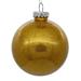 Vickerman 3" Clear Ball Christmas Ornament with Antique Gold Glitter Interior, 12 Pieces per bag