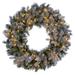 Vickerman 24" Frosted Douglas Fir Artificial Pre-Lit Wreath with Dura-Lit® Warm White LED Mini Lights. - Warm White