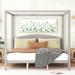 King Size Canopy Platform Bed with Headboard and Support Legs, Grey