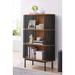 Collins Modern Two-tone Wooden 3-shelf Bookcase Display Cabinet