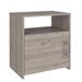 Wooden Nightstand with One Shelf,Single Door Cabinet,Metal Handle