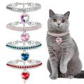 Corashan Love Water Drop Rhinestone Cat Necklace Pet Dog Necklace Jewelry Necklace Cat Necklace Light Purple S