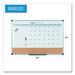 1PC MasterVision 3-in-1 Planner Board 24 x 18 Natural/White Surface Silver Aluminum Frame
