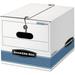 Bankers Box 0002501 STOR/FILE Storage Box Legal/Letter Tie Closure White/Blue 4/Carton