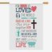 Christian Bible Verse John 3:16 For God So Loved World House Flags House Banner Decorative Flags for Home Outdoor Welcome Holiday Yard Flags 28 x 40 (Without Flagpole)