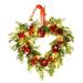 Dried Flowers Valentine s Day Wreath Red Streamer Ribbon Rose Ornament Party Supplies Plastic Green Plants Rattan Rings