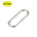 Uxcell 19x6mm Oval Buckles Iron Electroplated Silver Tone 20pcs