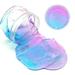 Anvazise Multicolor Clear Crystal Slime Squishy Stretchy Clay Stress Relieve Kids Toy Purple-Blue One Size