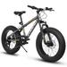 Kids Mountain Bike 20 inch for Boys and Girls Shimano 7 Speed Mountain Bicycle with 4in All Terrain Fat Tire Front Suspension Dual Handbrakes 86% Assembled Orange