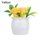 Toy Flowers Pot Decor Flowers Furniture Mini Fruit Basket Dollhouse Miniature Flowers Basket Green Plant Pot Potted YELLOW