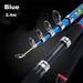 Black/Blue 1.8m 2.1m 2.4m 2.7m 3m 3.6m 4.5m Sea Pole Carbon Material Pen Pole Telescopic fishing rod Retractable Hard tail/soft tail BLUE 2.4M