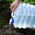 Cheers US 5/10/15L Accordion Jerrycans Collapsible Water Container Drinking Water Carrier Jug with Spigot Food Grade PET Camping Hiking Backpacking Outdoor