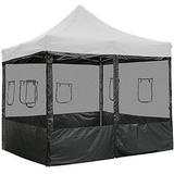 EZ Up Canopy Half Mesh Sidewall With Window For 10Ft Party Tent Vendor Shelter 4Pcs Sidewall Only