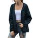 Shpwfbe Cardigan For Women Fall Clothes For Women 2023 Womens Fashion Casual Solid Color Zip Pocket Panel Hooded Raincoat Jacket Coat Jackets For Women Dark Blue XXL