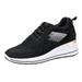 gvdentm Sneakers Women Women s Air Running Shoes Fashion Sport Gym Jogging Tennis Fitness Sneaker Black 8.5