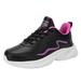 gvdentm Walking Shoes Women Walking Shoes for Women Casual Lace Up Lightweight Tennis Running Shoes Hot Pink 8.5