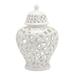 28cm White Ginger Jar Glazed Creative Decoration Crafts Ceramic Vase for Table Floral Arrangement