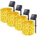 Morttic 4 Pack Solar Fairy Lights Outdoor Each 66ft 200 LED Christmas Solar Lights Waterproof 8 Modes Copper Wire Lights for Garden Tree Patio Wedding Party Decorations