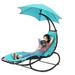 Outdoor Hammock Chair Lounge Swing Curved Chaise Lounge Chair Swing for Backyard Patio and More