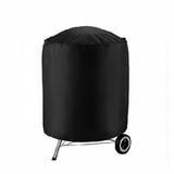 Ana Kettle BBQ Grill Cover Round Barbecue Grill Covers for Weber Charcoal Kettle Heavy Duty Waterproof Smoker Cover Dome Gas Outdoor Grill Cover for Char-Broil 24 D x 28 H Black