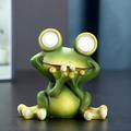 Augper Clearance Outdoor Garden Frog Statue - Idea Gift for Mom Women and Kids Outdoor Frog Decor with 7 LED Lights Decorative Solar Statues for Windowsill Garden Yard Balcony and Home Decor