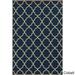 Carson Carrington Style Haven Vasby Indoor/ Outdoor Lattice Rug Navy Blue/Cream 7 10 x 10 10 8 x 10 Outdoor Indoor Patio Dining Room Navy Ivory