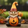 Suncoda Halloween Pumpkin Lights Outdoor Garden Decoration With Light Resin Home Statue Fall Pumpkin Gnome Statue For Holiday Decoration Collectible Statue. Pumpkin Decorations On Clearance