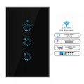 1/2/3 Gang WiFi Smart Touch Light Switch 2.4GHz Wi-Fi Light Switch Works with Alexa and Google Home No Hub Required