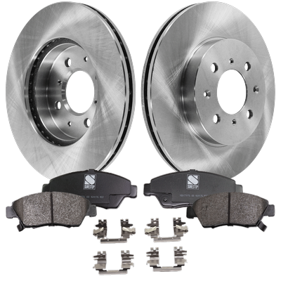 1994 Honda Civic SureStop Front Brake Disc and Pad Kit, Plain Surface, 4 Lugs, Ceramic, Coupe, Non-ABS, Pro-Line Series
