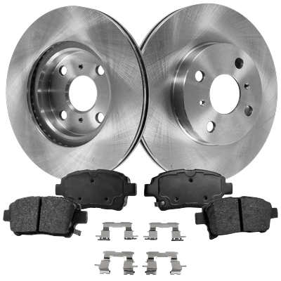 2003 Toyota MR2 Spyder Front Brake Disc and Pad Kit, Plain Surface, 4 Lugs, 10.04 in., Ceramic, Pro-Line Series